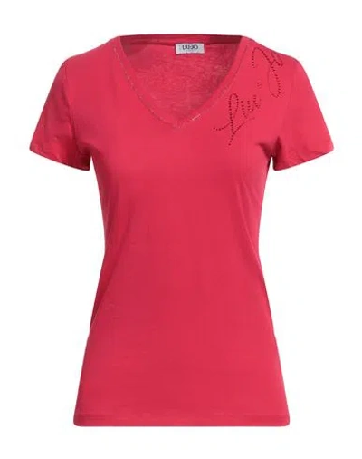 Liu •jo Woman T-shirt Red Size M Cotton