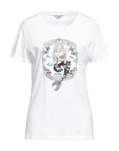Liu •jo Woman T-shirt White Size L Cotton
