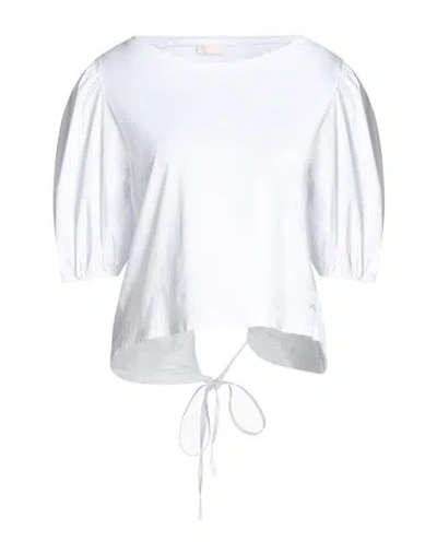 Liu •jo Woman T-shirt White Size M Cotton