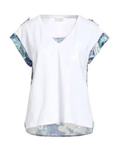 Liu •jo Woman T-shirt White Size S Cotton, Elastane, Polyester