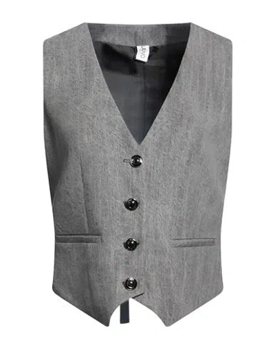 Liu •jo Woman Tailored Vest Grey Size 6 Lyocell In Gray