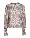 Liu •jo Woman Top Beige Size 8 Polyester, Metallic Polyester In Beige