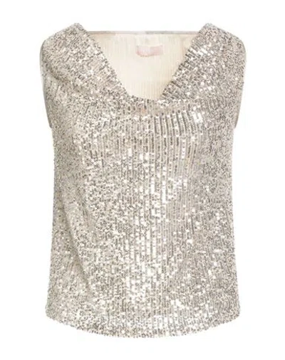 Liu •jo Woman Top Beige Size 4 Polyester