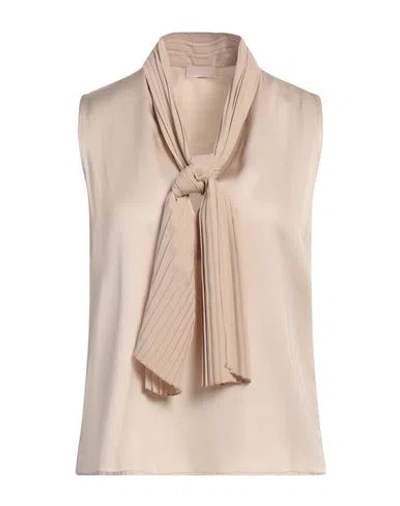 Liu •jo Woman Top Beige Size 4 Viscose