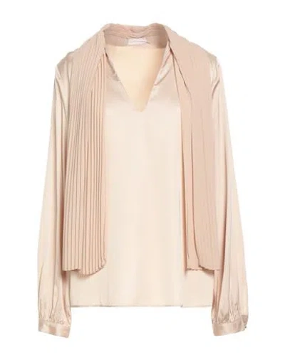 Liu •jo Woman Top Beige Size 8 Viscose In Neutral