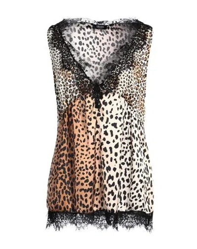 Liu •jo Woman Top Beige Size L Polyester