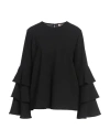 Liu •jo Woman Top Black Size 10 Polyester