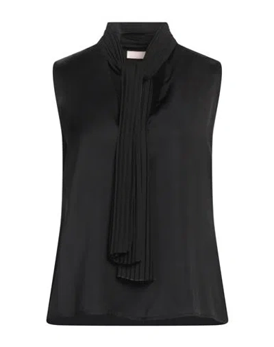 Liu •jo Woman Top Black Size 10 Viscose