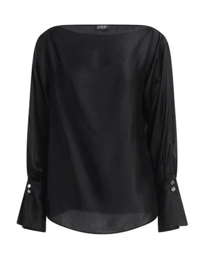 Liu •jo Woman Top Black Size 10 Viscose