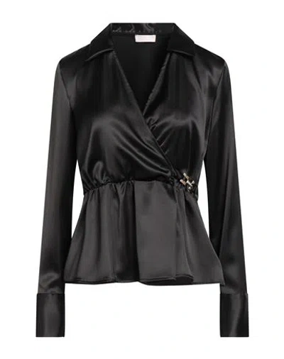 Liu •jo Woman Top Black Size 12 Polyester