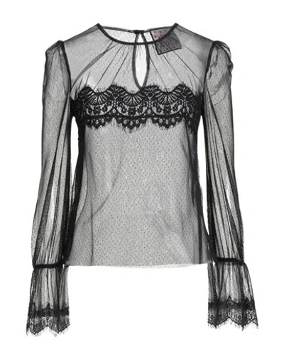 Liu •jo Woman Top Black Size 2 Polyamide