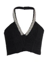 Liu •jo Woman Top Black Size 4 Cotton, Polyamide, Elastane In Black