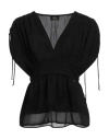 Liu •jo Woman Top Black Size 4 Polyester