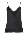 Liu •jo Woman Top Black Size 4 Viscose, Polyamide, Polyester, Cotton In Black