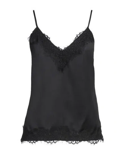 Liu •jo Woman Top Black Size 4 Viscose, Polyamide, Polyester, Cotton
