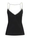 Shop Liu •jo Woman Top Black Size 10 Polyester, Elastane