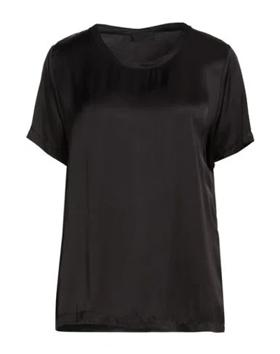 Liu •jo Woman Top Black Size 8 Viscose