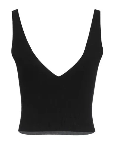Liu •jo Woman Top Black Size L Viscose, Polyester