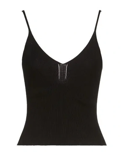 Liu •jo Woman Top Black Size L Viscose, Polyester