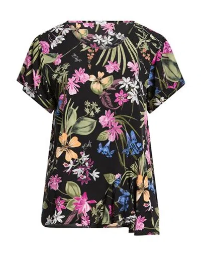 Liu •jo Woman Top Black Size Xs Viscose In Multi