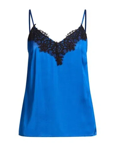 Liu •jo Woman Top Bright Blue Size 6 Viscose