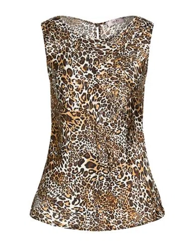 Liu •jo Woman Top Brown Size M Viscose