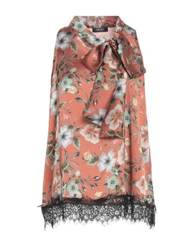 Liu •jo Woman Top Brown Size S Polyester, Polyamide