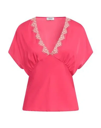 Liu •jo Woman Top Coral Size 6 Polyester, Elastane In Pink
