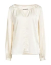 Liu •jo Woman Top Cream Size 12 Polyester, Elastane In White