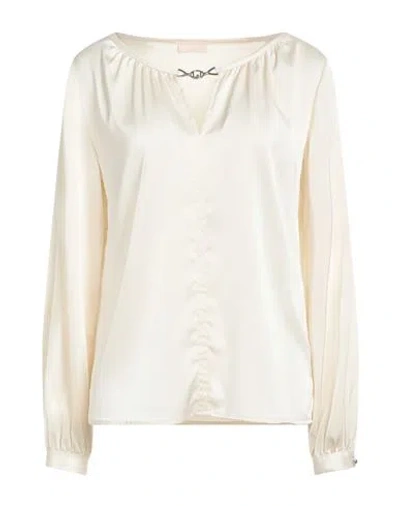 Liu •jo Woman Top Cream Size 12 Polyester, Elastane In White