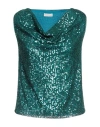 Liu •jo Woman Top Deep Teal Size 6 Polyester In Green