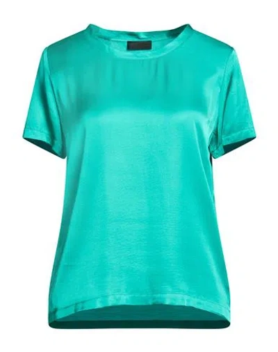 Liu •jo Woman Top Emerald Green Size 4 Viscose
