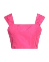 Liu •jo Woman Top Fuchsia Size 4 Polyester In Pink
