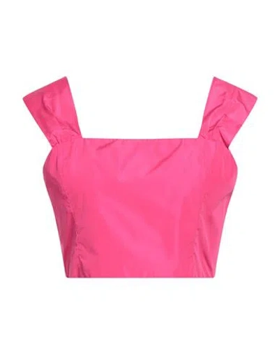 Liu •jo Woman Top Fuchsia Size 4 Polyester In Pink