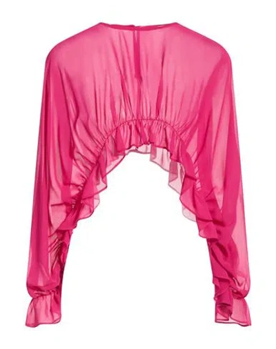Liu •jo Woman Top Fuchsia Size M/l Polyester In Pink