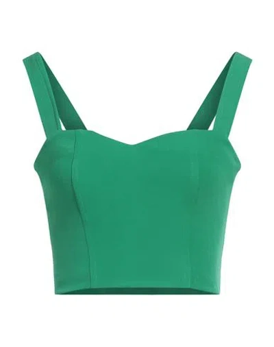 Liu •jo Woman Top Green Size 10 Polyester, Elastane