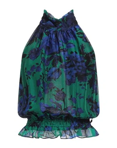 Liu •jo Woman Top Green Size 6 Silk, Viscose