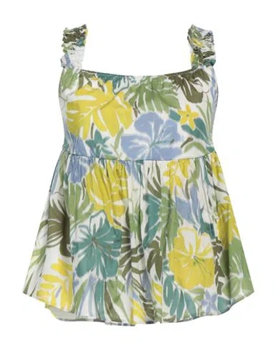 Liu •jo Woman Top Green Size 8 Cotton
