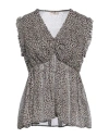 Liu •jo Woman Top Grey Size 12 Viscose In Grey