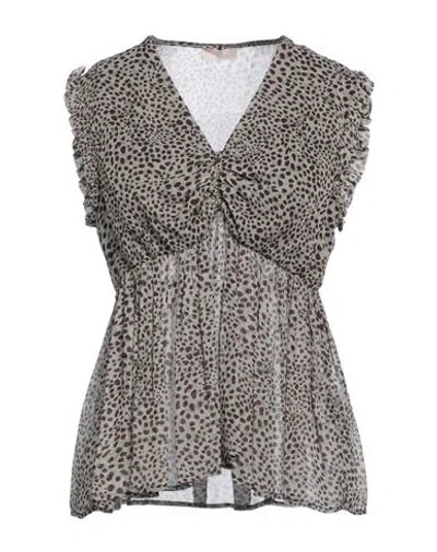 Liu •jo Woman Top Grey Size 12 Viscose