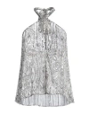 Liu •jo Woman Top Grey Size 6 Polyester, Metallic Polyester In Grey