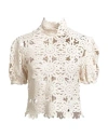 Liu •jo Woman Top Ivory Size 8 Cotton In Multi