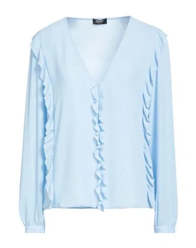 Liu •jo Woman Top Light Blue Size 6 Polyester