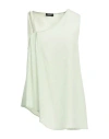Liu •jo Woman Top Light Green Size 10 Acetate, Silk