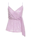Liu •jo Woman Top Lilac Size S Polyester, Elastane In Black