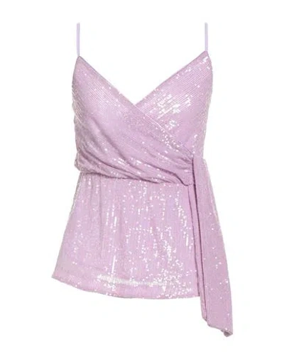Liu •jo Woman Top Lilac Size S Polyester, Elastane In Purple