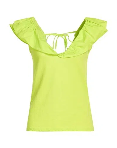 Liu •jo Woman Top Lime Green Size M Cotton