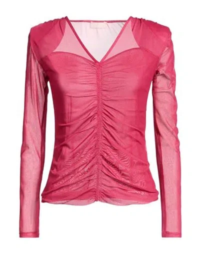 Liu •jo Woman Top Magenta Size S Polyester In Pink