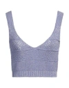 Liu •jo Woman Top Mauve Size S Viscose, Metallic Polyester In Purple