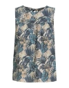 Liu •jo Woman Top Midnight Blue Size 2 Cotton In Blue